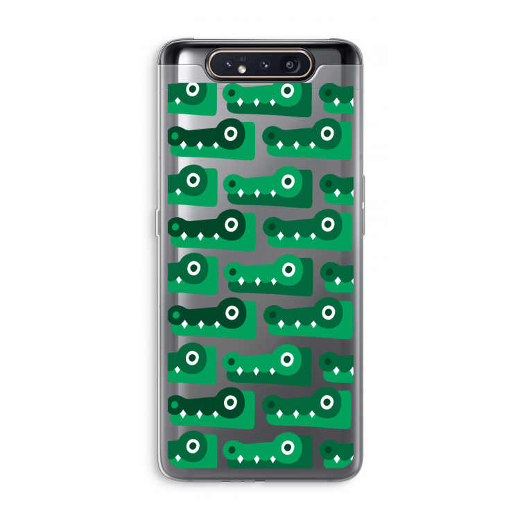 CaseCompany Crocs: Samsung Galaxy A80 Transparant Hoesje