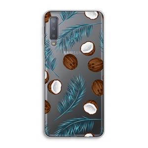 CaseCompany Kokosnoot roze: Samsung Galaxy A7 (2018) Transparant Hoesje
