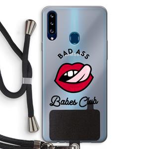 CaseCompany Badass Babes Club: Samsung Galaxy A20s Transparant Hoesje met koord