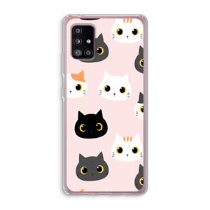 CaseCompany Katten: Samsung Galaxy A51 5G Transparant Hoesje