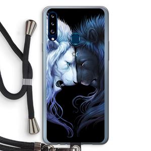 CaseCompany Brotherhood: Samsung Galaxy A20s Transparant Hoesje met koord