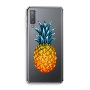 CaseCompany Grote ananas: Samsung Galaxy A7 (2018) Transparant Hoesje