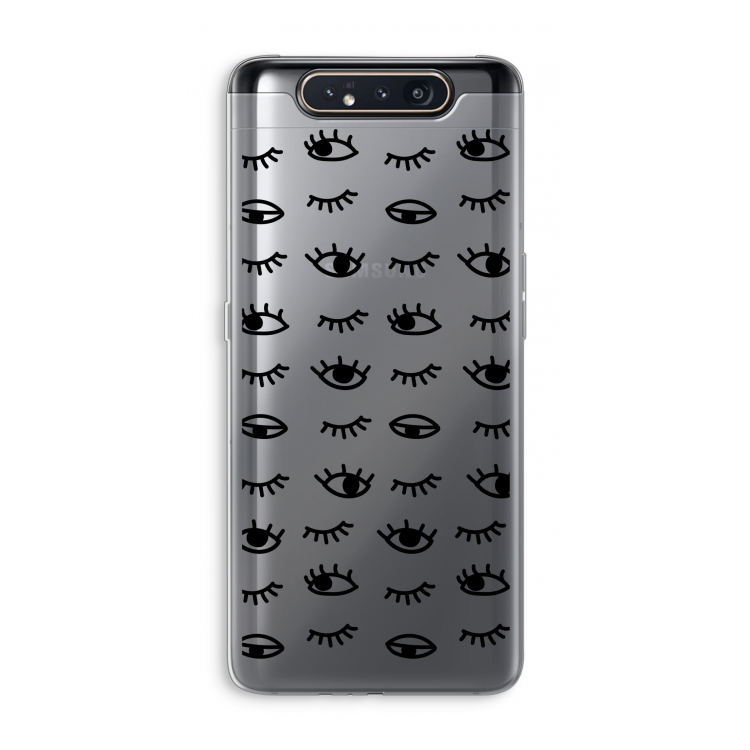 CaseCompany Eye pattern #2: Samsung Galaxy A80 Transparant Hoesje