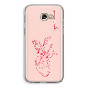 CaseCompany Blooming Heart: Samsung Galaxy A5 (2017) Transparant Hoesje