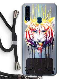 CaseCompany Fading: Samsung Galaxy A20s Transparant Hoesje met koord