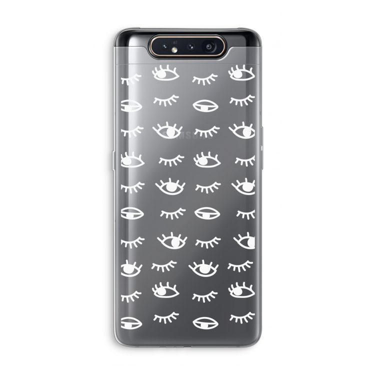 CaseCompany Eye pattern #3: Samsung Galaxy A80 Transparant Hoesje
