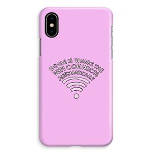 CaseCompany Home Is Where The Wifi Is: iPhone XS Max Volledig Geprint Hoesje