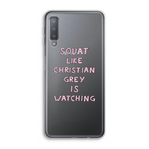 CaseCompany Christian Grey: Samsung Galaxy A7 (2018) Transparant Hoesje