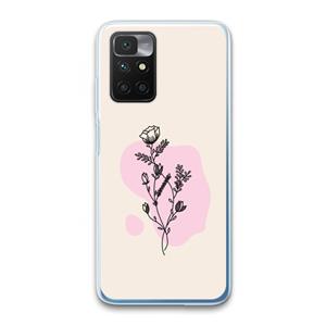 CaseCompany Roses are red: Xiaomi Redmi 10 Transparant Hoesje