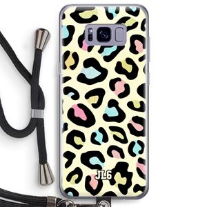 CaseCompany Leopard pattern: Samsung Galaxy S8 Plus Transparant Hoesje met koord