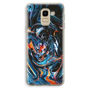 CaseCompany Black Unicorn: Samsung Galaxy J6 (2018) Transparant Hoesje