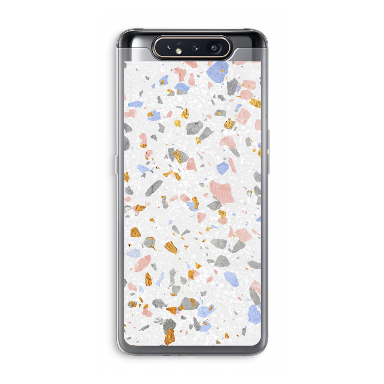 CaseCompany Terrazzo N°8: Samsung Galaxy A80 Transparant Hoesje