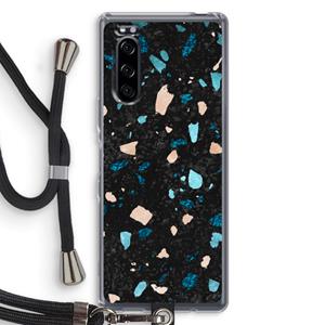 CaseCompany Terrazzo N°11: Sony Xperia 5 Transparant Hoesje met koord