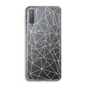 CaseCompany Geometrische lijnen wit: Samsung Galaxy A7 (2018) Transparant Hoesje