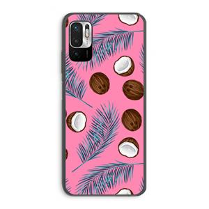 CaseCompany Kokosnoot roze: Xiaomi Redmi Note 10 5G Transparant Hoesje