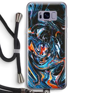 CaseCompany Black Unicorn: Samsung Galaxy S8 Plus Transparant Hoesje met koord