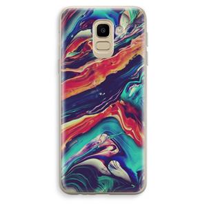 CaseCompany Chameleon Sun: Samsung Galaxy J6 (2018) Transparant Hoesje