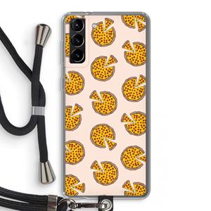 CaseCompany You Had Me At Pizza: Samsung Galaxy S21 Plus Transparant Hoesje met koord