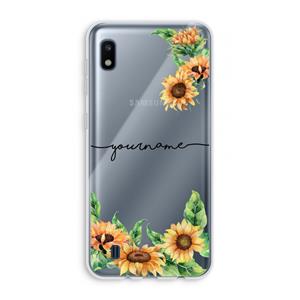 CaseCompany Zonnebloemen: Samsung Galaxy A10 Transparant Hoesje