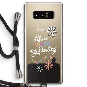 CaseCompany Tough Life: Samsung Galaxy Note 8 Transparant Hoesje met koord
