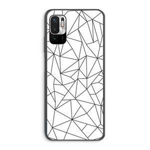 CaseCompany Geometrische lijnen zwart: Xiaomi Redmi Note 10 5G Transparant Hoesje