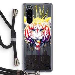 CaseCompany Fading: Sony Xperia 5 Transparant Hoesje met koord