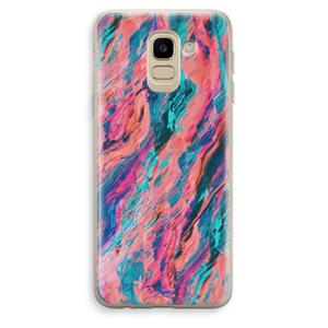 CaseCompany Electric Times: Samsung Galaxy J6 (2018) Transparant Hoesje