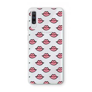 CaseCompany Lipjes: Samsung Galaxy A70 Transparant Hoesje