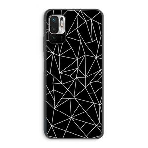 CaseCompany Geometrische lijnen wit: Xiaomi Redmi Note 10 5G Transparant Hoesje