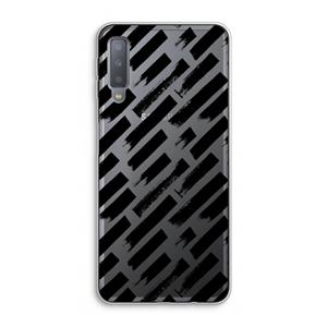 CaseCompany Zwarte vegen: Samsung Galaxy A7 (2018) Transparant Hoesje