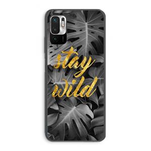 CaseCompany Stay wild: Xiaomi Redmi Note 10 5G Transparant Hoesje