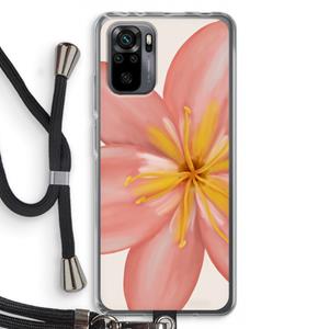 CaseCompany Pink Ellila Flower: Xiaomi Redmi Note 10 Pro Transparant Hoesje met koord