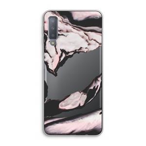 CaseCompany Roze stroom: Samsung Galaxy A7 (2018) Transparant Hoesje