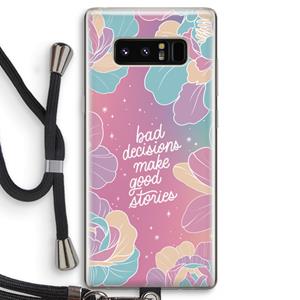 CaseCompany Good stories: Samsung Galaxy Note 8 Transparant Hoesje met koord