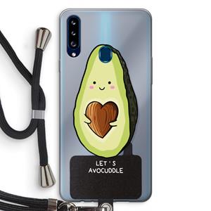 CaseCompany Avocuddle: Samsung Galaxy A20s Transparant Hoesje met koord