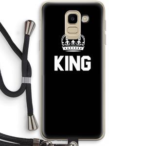 CaseCompany King zwart: Samsung Galaxy J6 (2018) Transparant Hoesje met koord