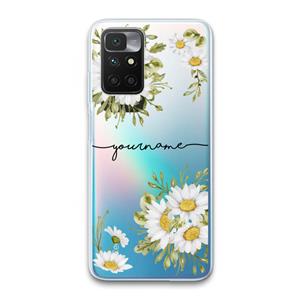 CaseCompany Daisies: Xiaomi Redmi 10 Transparant Hoesje