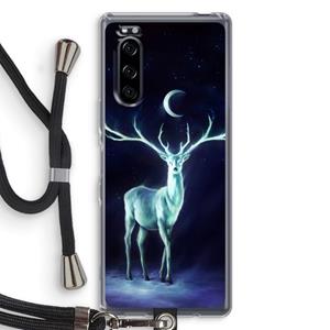 CaseCompany Nightbringer: Sony Xperia 5 Transparant Hoesje met koord