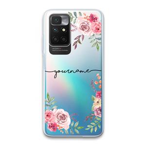 CaseCompany Rozen: Xiaomi Redmi 10 Transparant Hoesje