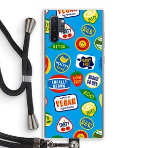 CaseCompany Fruitsticker: Samsung Galaxy Note 10 Plus Transparant Hoesje met koord