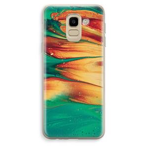 CaseCompany Green Inferno: Samsung Galaxy J6 (2018) Transparant Hoesje