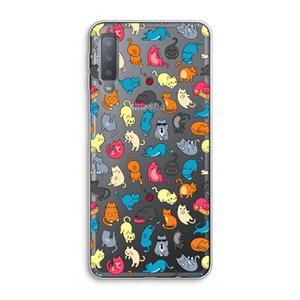 CaseCompany Kleurrijke katten: Samsung Galaxy A7 (2018) Transparant Hoesje