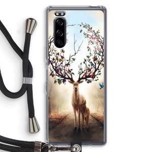 CaseCompany Seasons Change: Sony Xperia 5 Transparant Hoesje met koord
