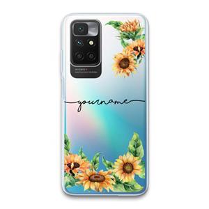 CaseCompany Zonnebloemen: Xiaomi Redmi 10 Transparant Hoesje