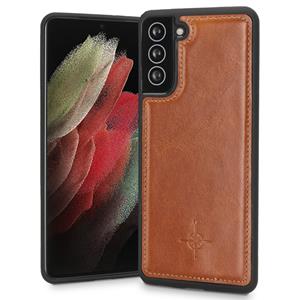 NorthLife Mastreit Lederen backcover hoes - Samsung Galaxy S21 - Cognac