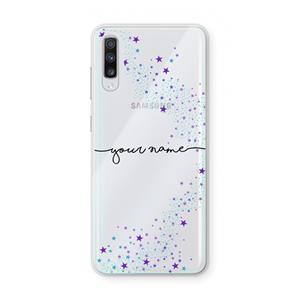 CaseCompany Sterren: Samsung Galaxy A70 Transparant Hoesje