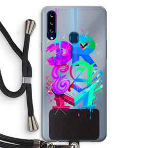 CaseCompany Dream: Samsung Galaxy A20s Transparant Hoesje met koord