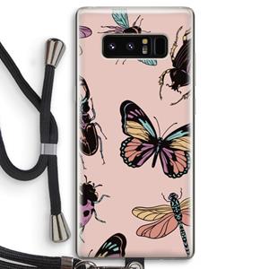 CaseCompany Tiny Bugs: Samsung Galaxy Note 8 Transparant Hoesje met koord