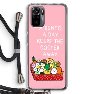 CaseCompany Bento a day: Xiaomi Redmi Note 10 Pro Transparant Hoesje met koord