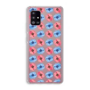 CaseCompany Klaproosjes: Samsung Galaxy A51 5G Transparant Hoesje